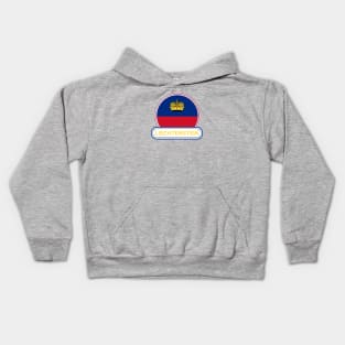 Liechtenstein Country Badge - Liechtenstein Flag Kids Hoodie